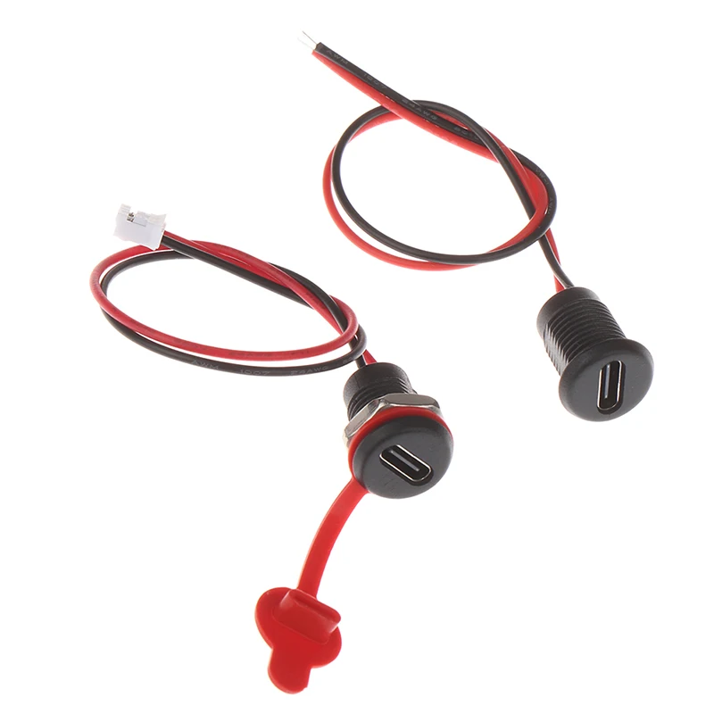 1pc 2pin s vysokým prúdovým nabíjacím zásuvkou s ph2.0 matica Snap zámok doštičky USB typu C typu C nepremokavý ženský konektor konektor