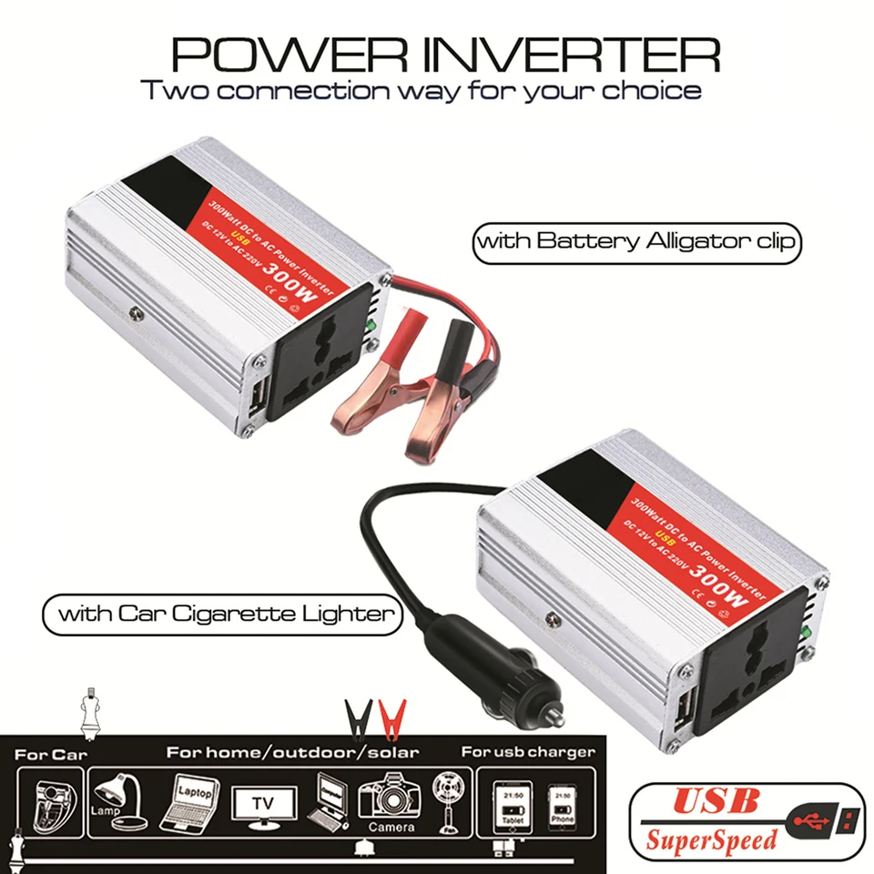 1pc 300 W SINIIN WAVE DC DC AC AC Converter DC 12V až 110 V 220V AC AC Adaptér pre invertor pre vonkajšiu domácnosť