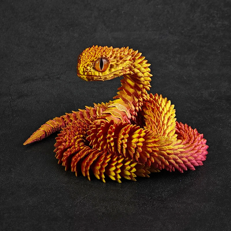 1pc 3D tlačený had flexibilný spoločný had model hračky tlačená figúrka Desktop Domov Ozdoby