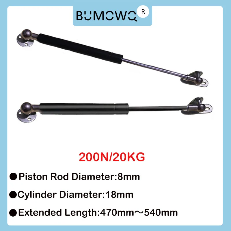 1pc 470 mm-540 mm 20 kg/200n Univerzálny nábytok plynové tyče plynové tyče plynový tlmič hydraulický výťah kuchyn