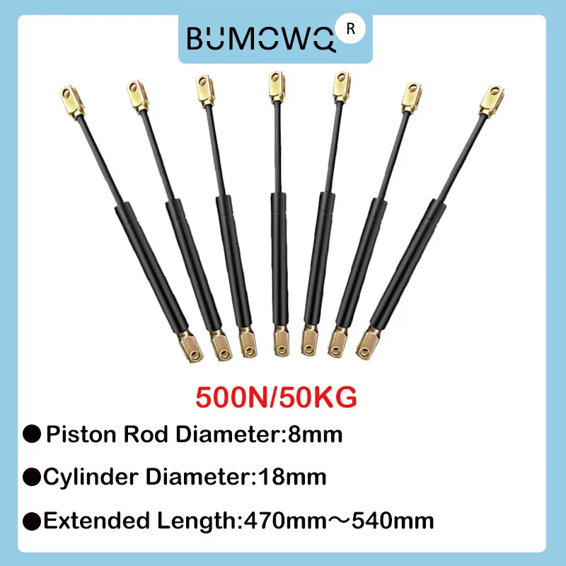 1pc 470 mm-540 mm 50 kg/500N strojové plynové tyčinky nábytok nábytok Strut bar Univerzálny plynový tlmič Hydraulický výťah kuchyn