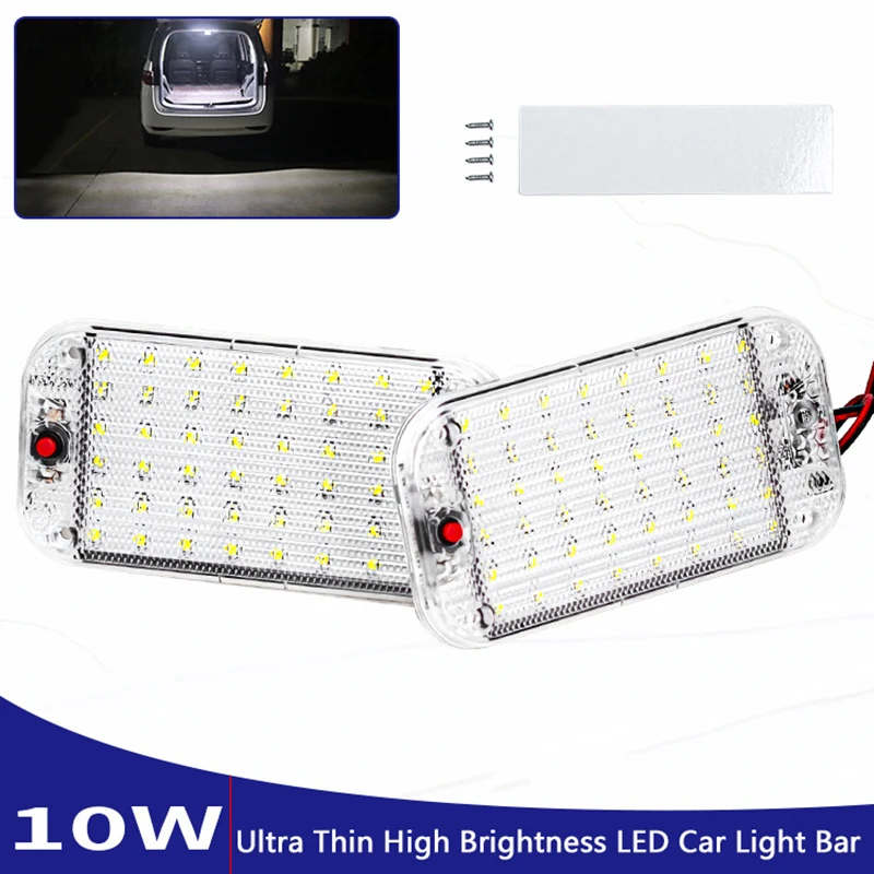 1PC 48 -MLITED Stropné svetlo LIVE LED Automatické interiérové ​​kupolové svetlo Light Auto s prepínačom zapnuté/vypnutia pre príves automobilu RV Camper