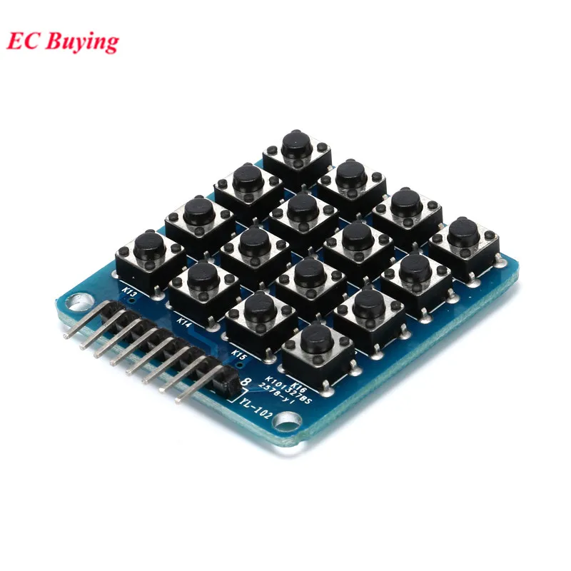1pc 4x4 Keypad MCU Accessory Board Modul Matrix Keyboard 16 Klávesové tlačidlá pre Arduino