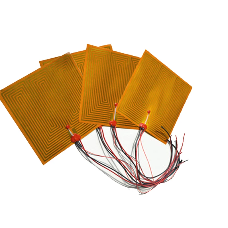 1pc 50*100 mm 14W 12V DC Flexiabilný eletrický polyimidový ohrievací ohrievací prvok pre elektrické vodiče
