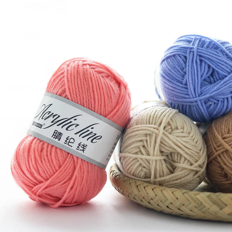 1PC = 50G háčkovacia priadza Akrylová pletacia priadza mäkká teplá detská priadza na pletenie vlna DIY sveter 64Colors Dostupné