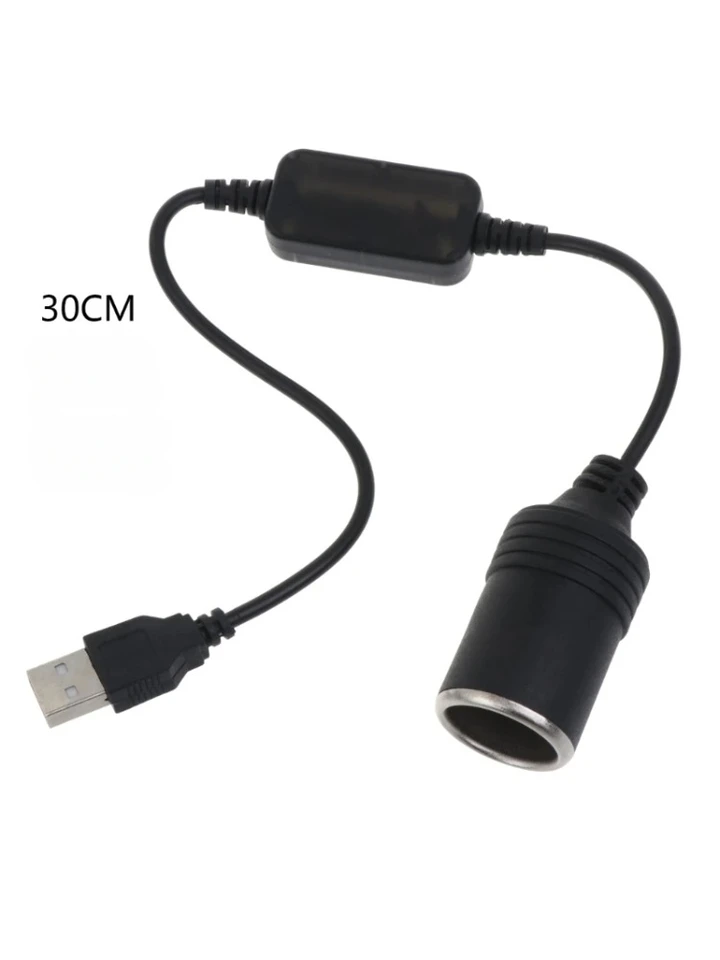 1PC 5V 2A USB až 12V Cigaret Svetžná zásuvka USB Muž do samíc Cigareta Spater Adapter Prevodník automobilu Elektronické príslušenstvo