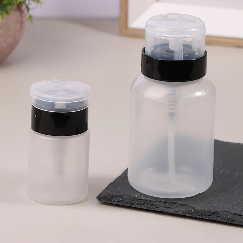 1pc 60/2 200 ml prázdny lisovací fľaša na nechty Dávkovač plastových leštičiek prenosný nástroj na odstraňovač make -upu manikúru Čistiteľ manikúry