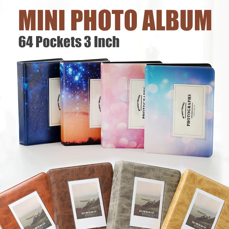 1pc, 64 vreciek Sky Star Photo album pre Instax Mini 7 8 9 11 25 70 90 Link Okamžitý film, úložisko s veľkosťou kreditnej karty