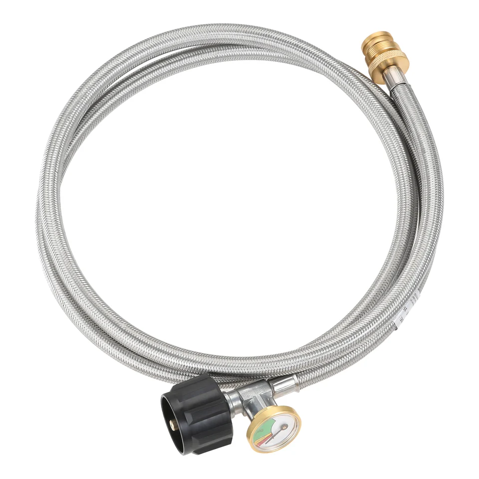 1PC 6ft propánové adaptér hadica s rozchodom 1 lb až 20 lb alebo 5-40lb QCC1/TYPE 1 Nerezová oceľový spletený grilový kachle na grilovanie