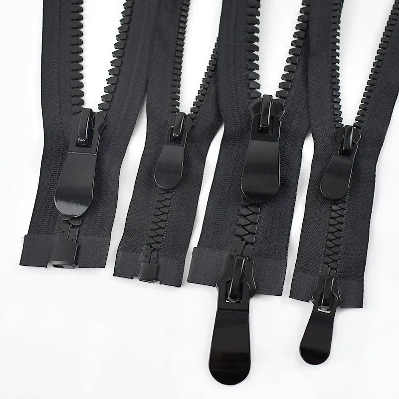 1pc 8# 15# Resin Nadmernisize Zippers 70-150 cm Otvorená koncová dlhá zipsová bunda Dvojité posúvače na šitie opravy krajčírske príslušenstvo