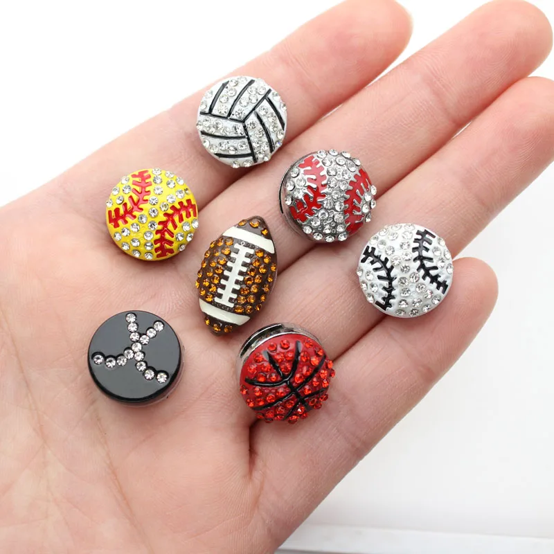 1pc 8 mm kamienok Slide Lall Parla futbalové basketbal pre náramky výroby žien šperky Pet golier Keychain DIY príslušenstvo