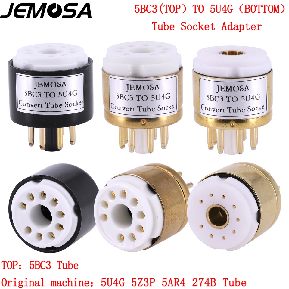 1pc 9pin až 8pinový adaptér pre konvertovanie rúrky 5BC3 na 5U4G 5Z3P 5ar4 274b Elektronová trubica Audio zosilňovač Hifi DIY