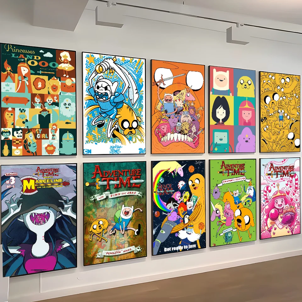 1PC A-Adventure Time plagát Self-pasívny umelecký vodotesný papier slepka na kaviareň Bar izba Decor