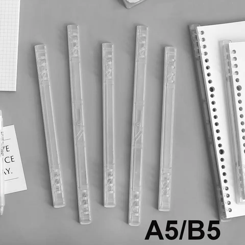 1pc A5/B5 Binder Circle Circle Loose-Lef Plast viazaného krúžku pre klipy na kolekciu súborov 20/26