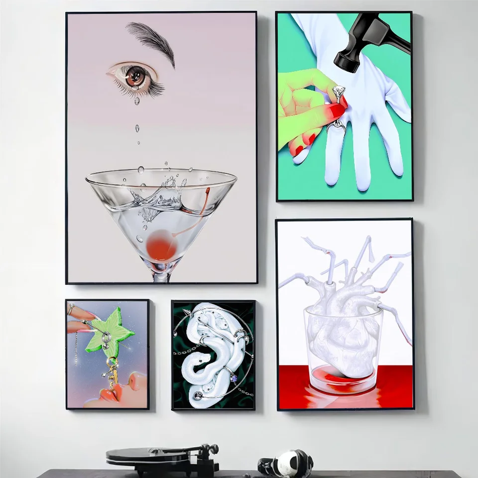 1PC Absurdný svet plagát HD Plagáty domáca izba Bar Cafe Decor Art Wall maľba Obrázok