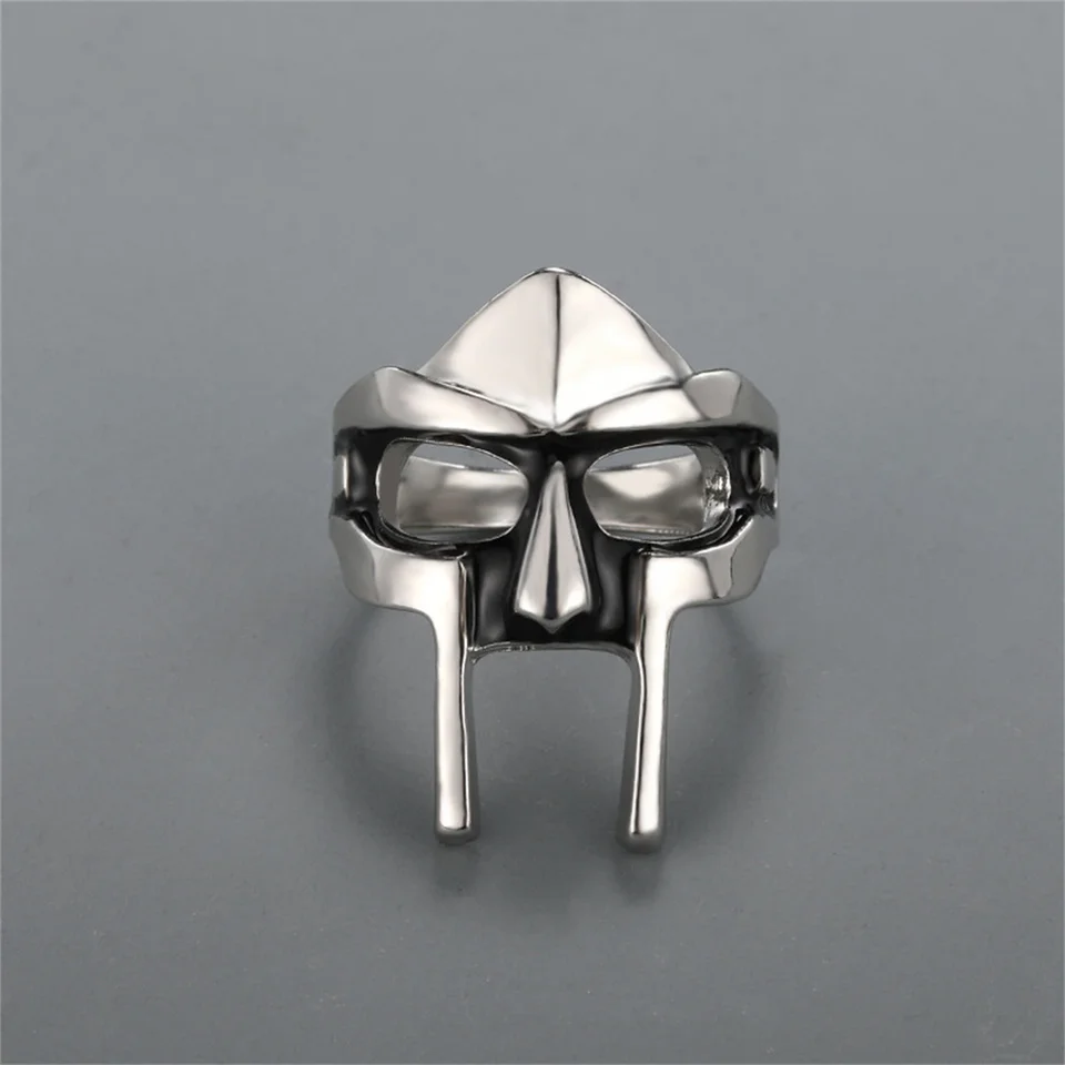1PC Alien Mask faraón Ring Hip Hop zliatiny neutrálny punk Open Ring Čierny piatok doplnky Neutrálne šperky