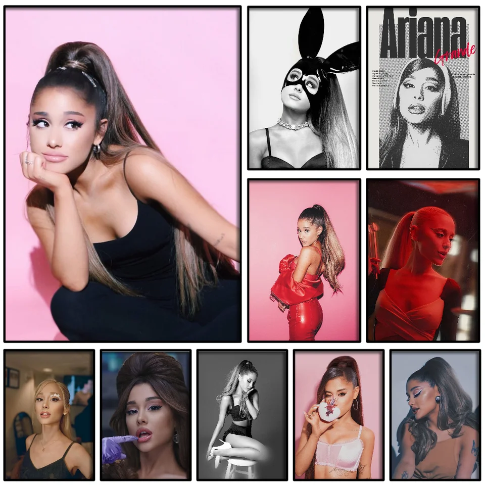 1PC American Pop Singer Ariana Grande Plagát Self-pasívny umenia vodotesná papierová nálepka kaviareň kaviareň Bar izba dekor