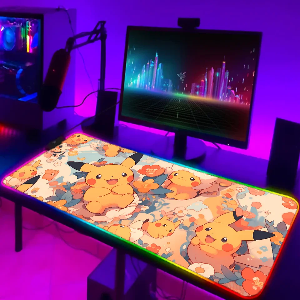 1PC Anime P-Pokemons xxl rgb herné podložky myši