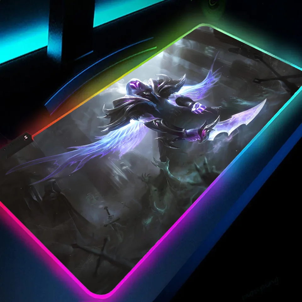 1PC Ashen Knight Pyke League of Legends XXL RGB Gaming Mouse podložky