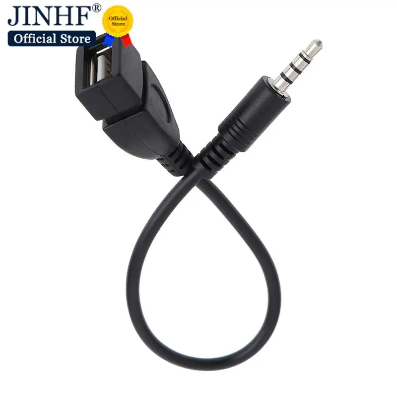 1pc automatické auto elektronika 3,5 mm MP3 Mužský AUX Audio zástrč do USB 2.0 Kábel prevodníka pre konvertor pre prehrávanie hudby Audio kábel