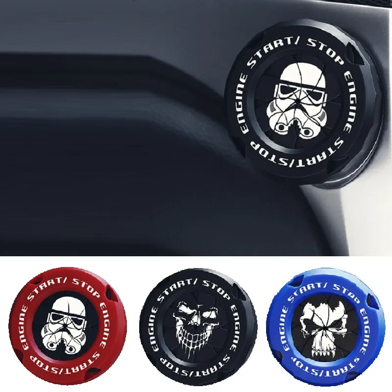 1pc automobil Onekey Start Stop Button Cover automobil Interiér dekor motora Motor Zapaľovanie prepínač ochranný kryt Motocykel štartovací prsteň