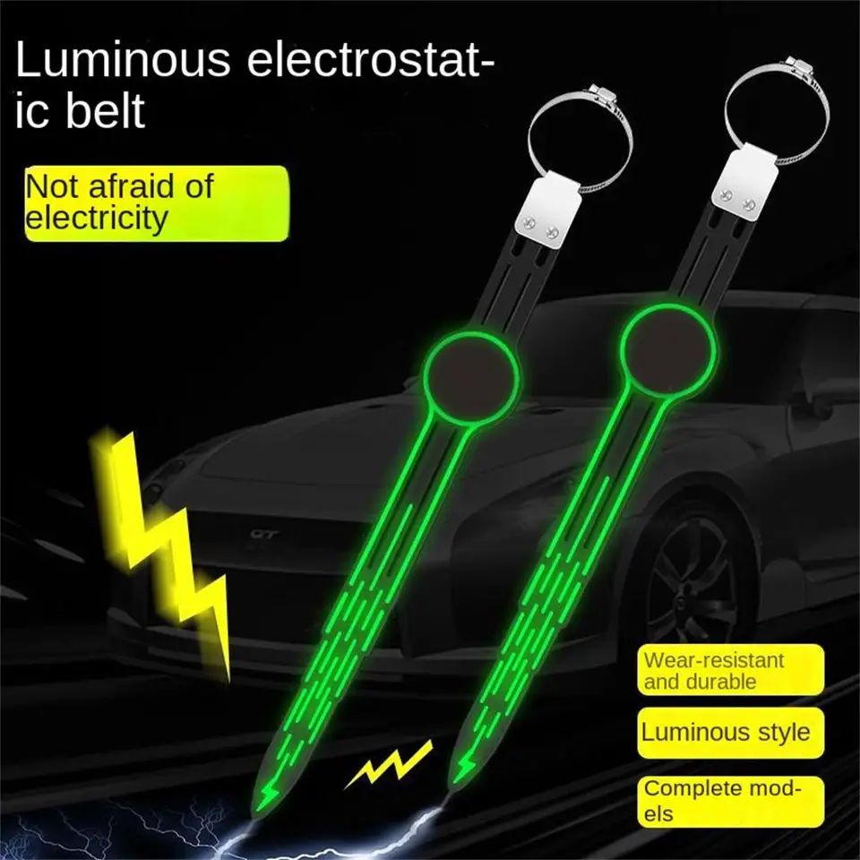 1pc automobilový elektrostatický pás výfukový rúrkový potrubie Ground Ant-Statický pás SUV SUV Univerzálne svetelné opotrebenie proti statickému popruhu odolné voči opotrebovaniu