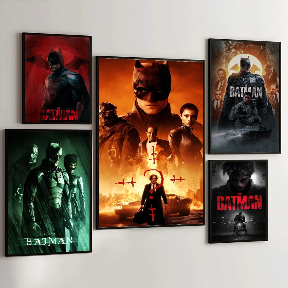 1PC B-Batman Movie 2022 Plagát film Sticky Plagáty retro kraft papierová nálepka DIY ROOM BAR CAFE
