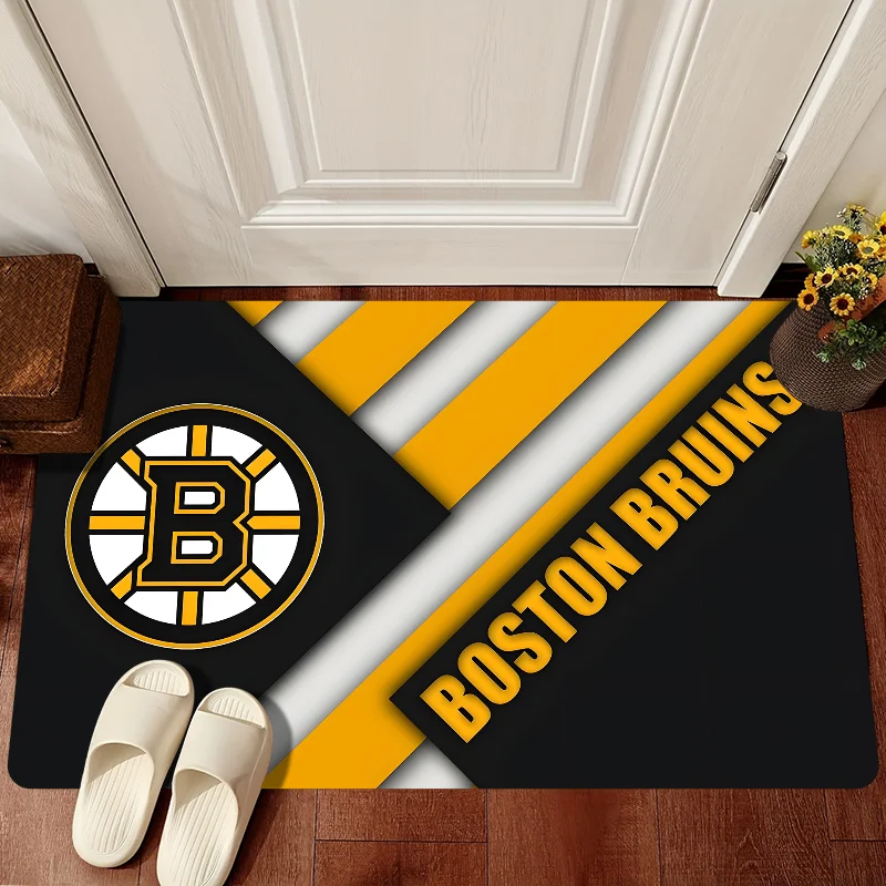 1PC B-Boston B-Bruins podlahová podlaha podlahová podlaha podlahová podlaha Anti-Slip Kuchynská spálňa ručne vyrábaná chumáčka koberca Obývacia izba Vstupný koberec