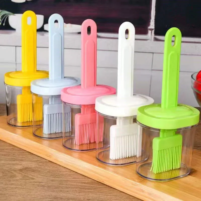 1pc BBQ Brush Brush Berbecue Čistenie nylonu/silikónových kefiek pečenie chlieb varenie olejový smotany Nástroje na viacúčelové kuchynské náradie