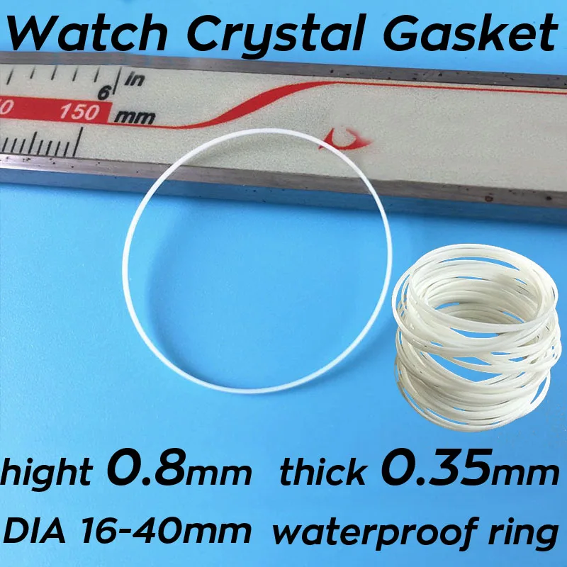 1pc biele hodinky Crystal Tesnenie