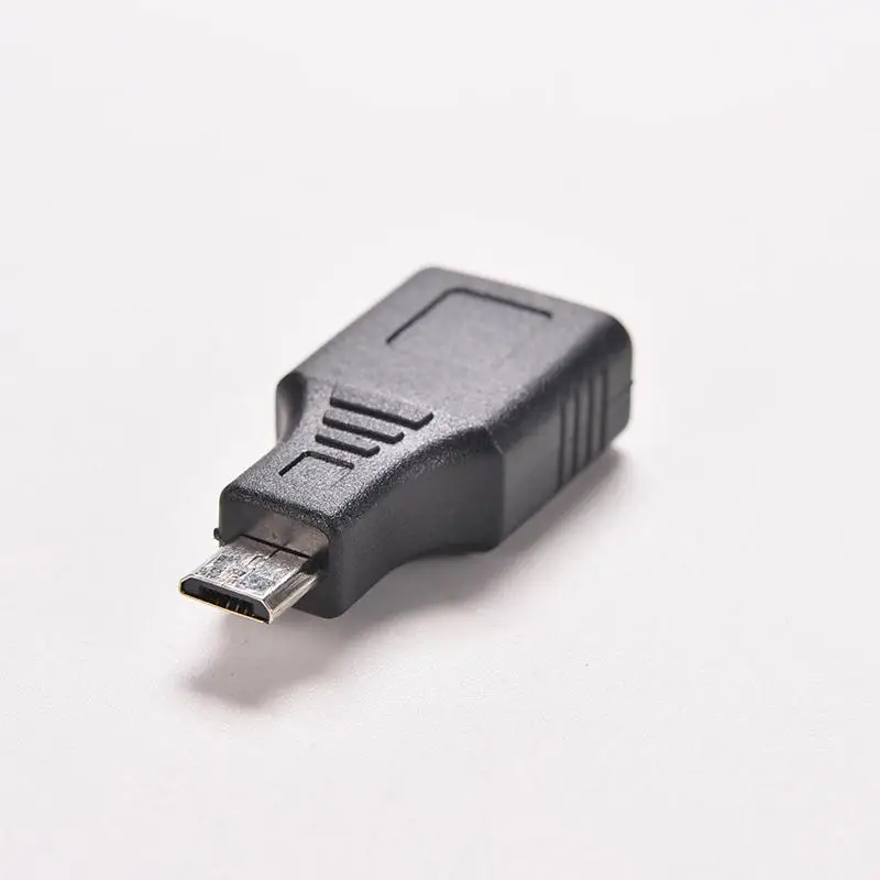 1PC Black F / M USB 2,0 A samica až mikro / mini USB B 5 PIN MASE Plug USB OTG Hostiteľský adaptér Konvertorový konektor do 480 Mbps