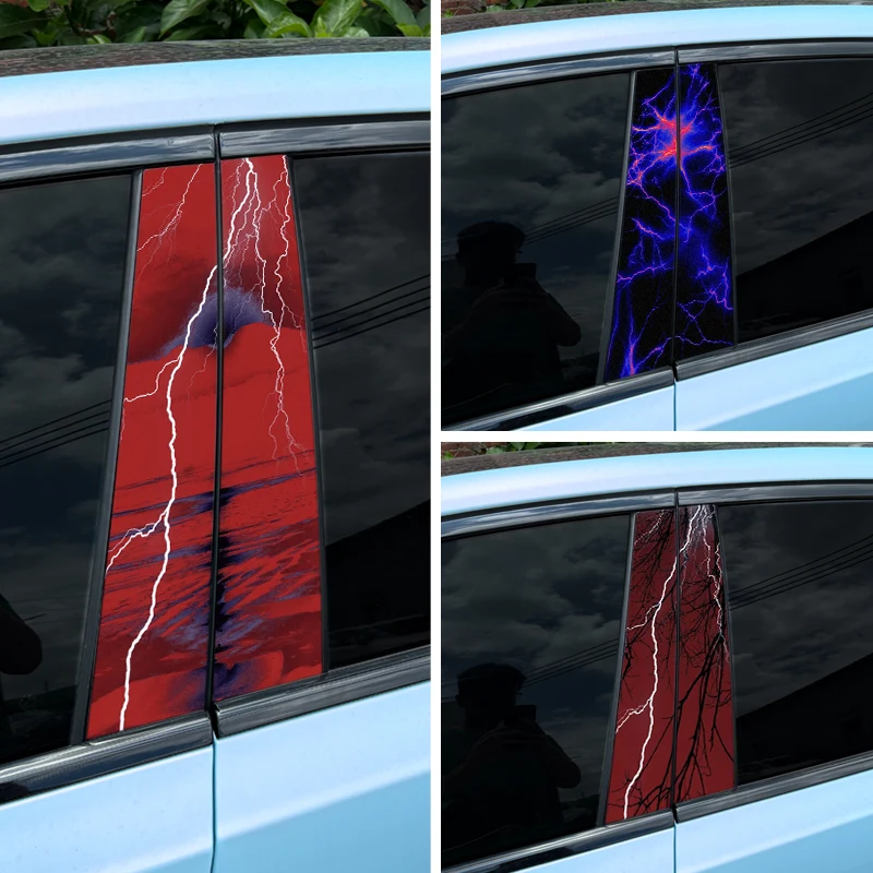 1pc bleskové domáce zvieracie nálepky s vodotesným DIY Auto B-stĺpik Ochranné dekorácie kryt