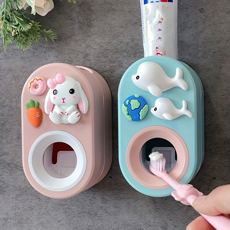 1PC Cartoon Automatic Extruder - kúpeľňové doplnky s visiacimi stenami, typom kúpeľňových dodávok, držiak zubnej pasty