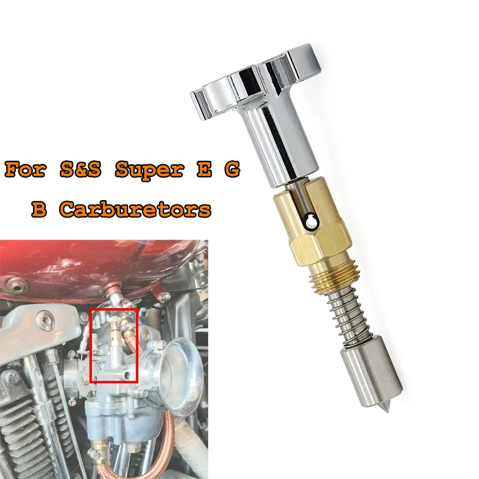 1PC Chrome Enricher Subse Cont Knob pre S&S Super EGB Carburetors Motorcycle Actle