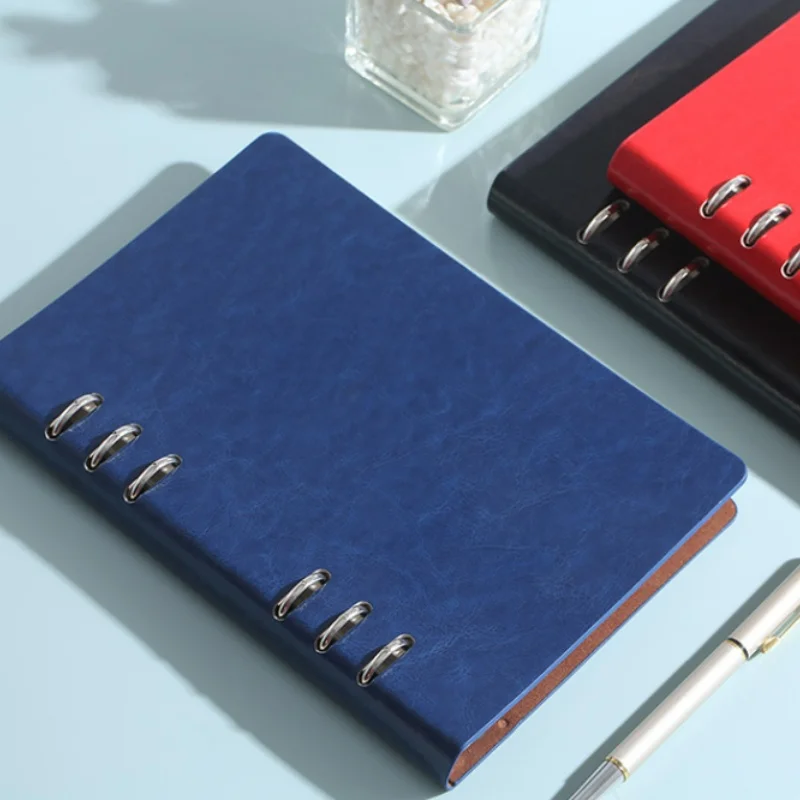 1PC Classic Business Loose-Leaf Notebook A5 Simple Leather Notepad Office Book