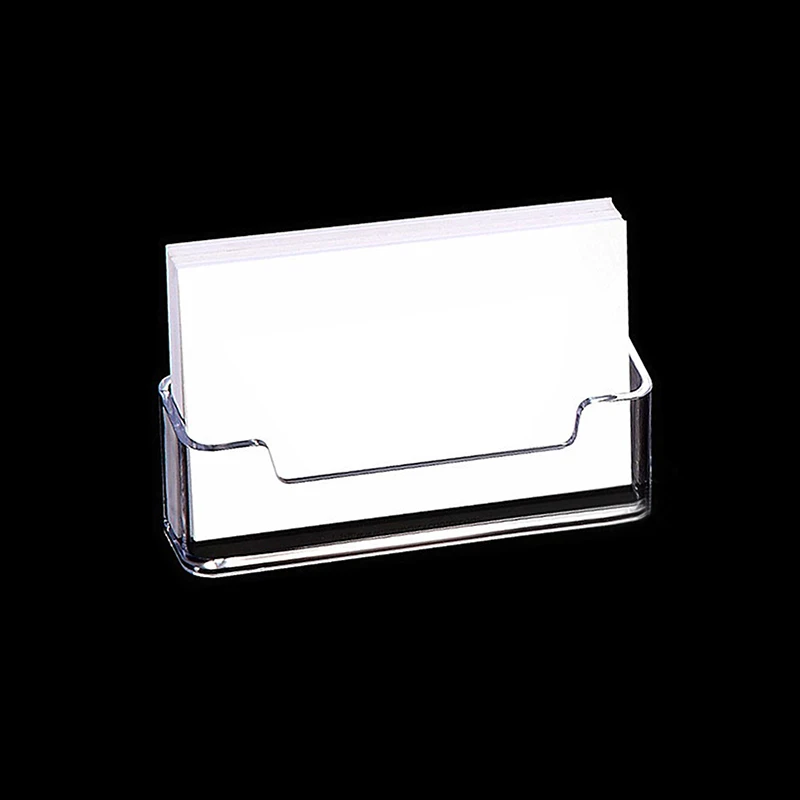 1PC Clear Desk Stole Skladovacia skrinka Skladovač stojan akrylového plastového priehľadného stolného stolného zbernice držiteľ karty Držiteľ karty