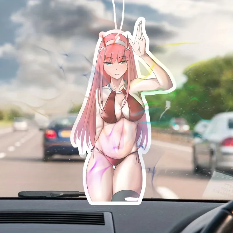 1PC Cool Cute Anime Design Auto osviežovač vzduchu, prívesok na spätné zrkadlo automobil