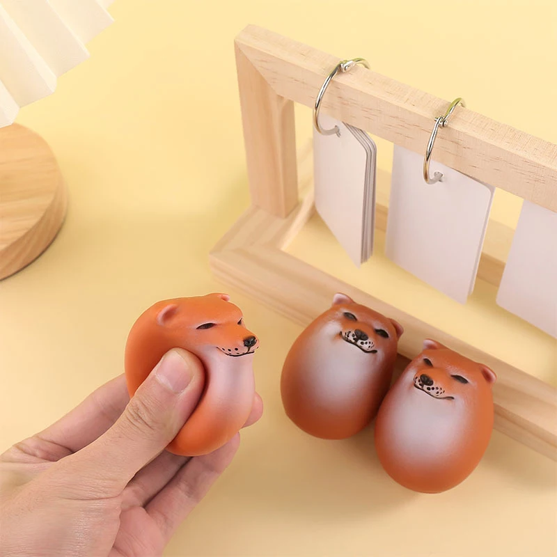 1PC Creative Shiba Inu Realistické kompresné vajíčko Toder PVC Destor Decor Desk pre domáce kancelárie zábavné darčeky