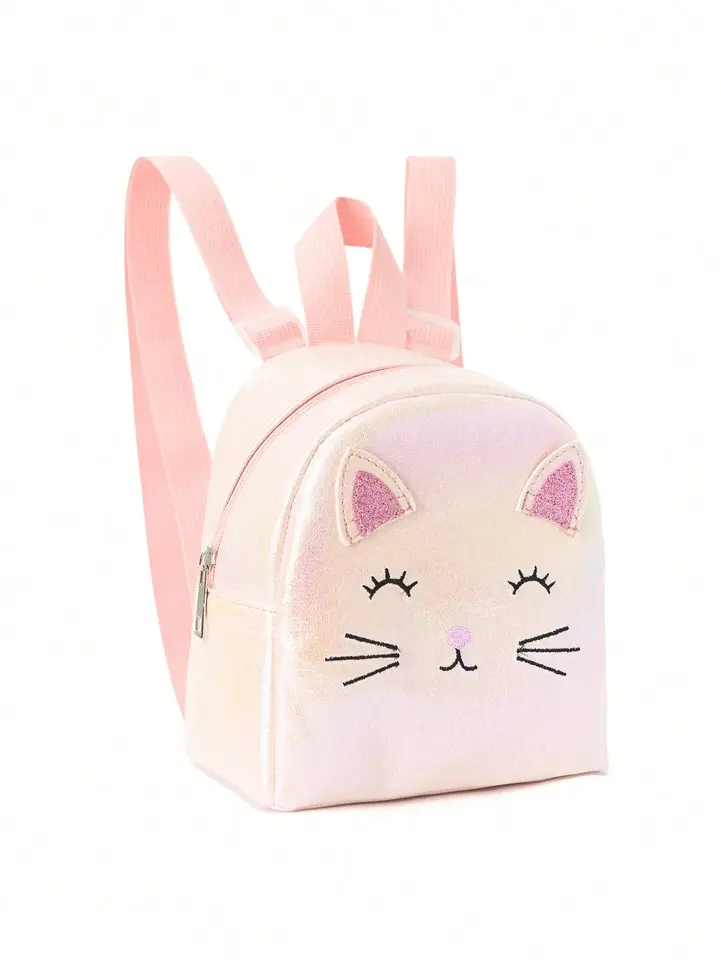 1PC Cute Cartoon Cat vyšívané detské batoh, pre dievčatá, materská škola, škola, cestovanie a dovolenka, darček na dovolenku