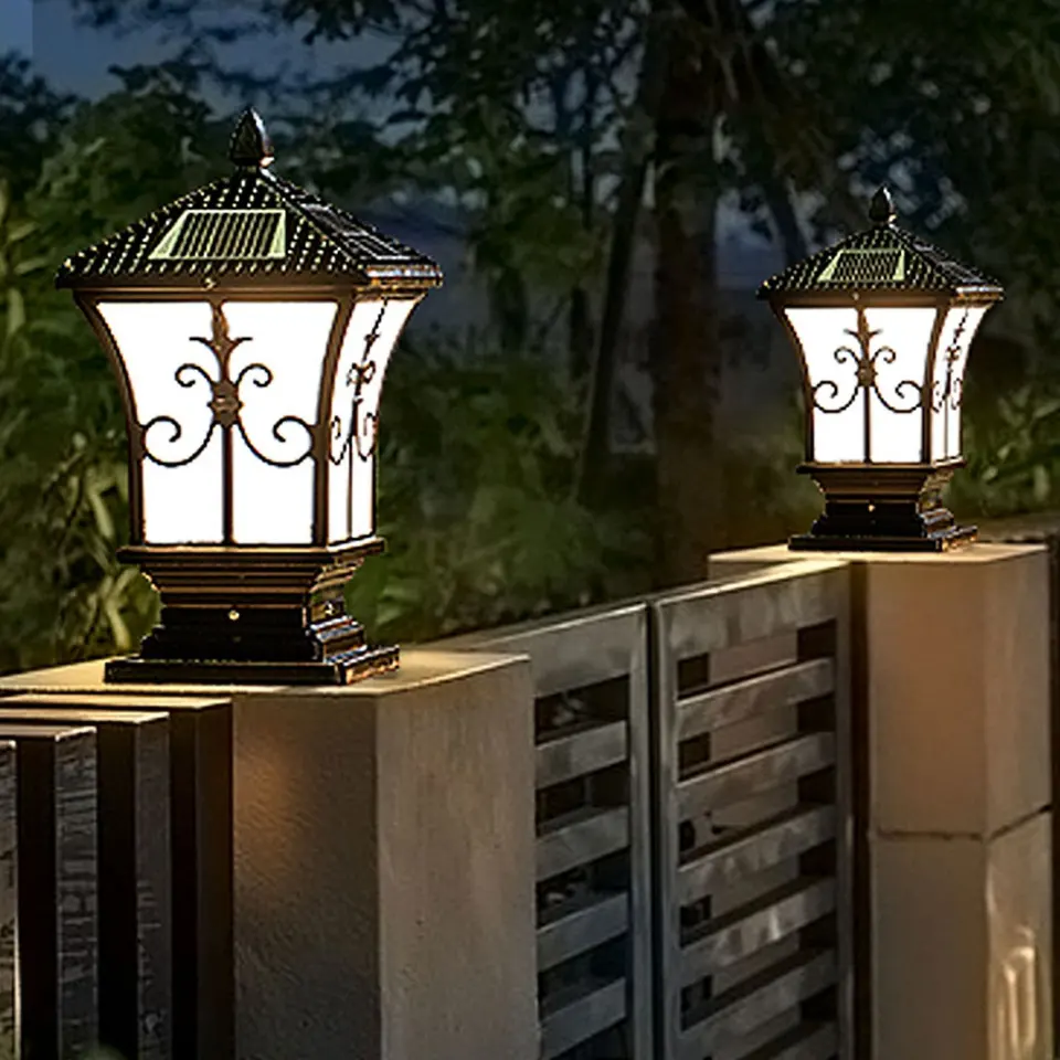 1PC Dekoratívne LED LED solárne záhradné svetlo Energia Energy Elektrina a solárna ochrana IP56 Vodotesná pre záhradu House Gate Garden