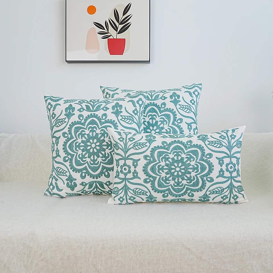 1pc, dekoratívne vintage mandala hodenie vankúša, 17,7in - elegantný tkaný kryt so zipsom pre pohovku a spálňu, bez vložky