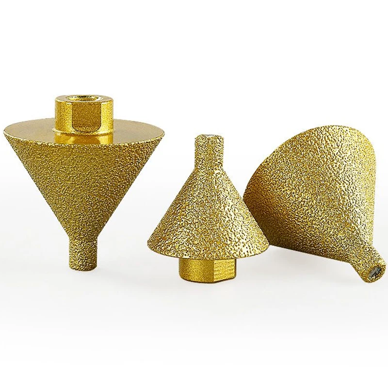 1PC Diamond Brazned Chamfer Core Bit Bit Bit Zväčšený otvor skosenie