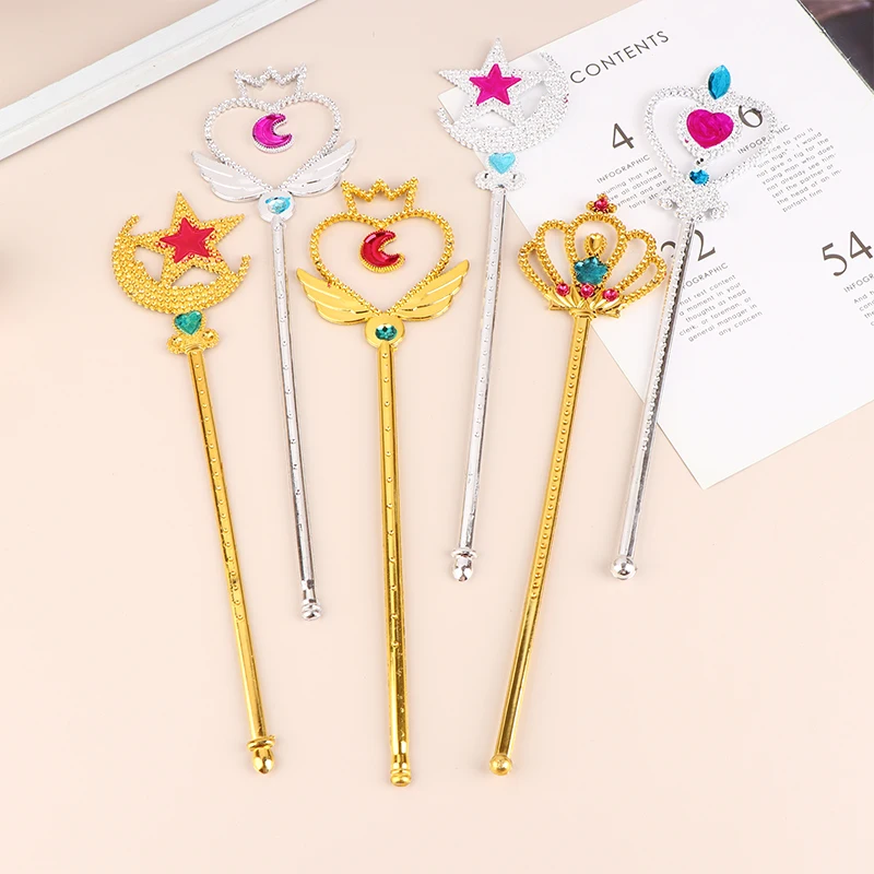 1PC Dievčatá princezná korunka Magic Wand Svadobná korunka krištáľový diamant rozprávka pre deti párty magické prútiky Dievčatá pre domácich majstrov