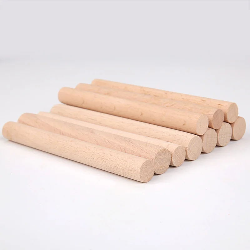 1PC DIY prírodné drevené hmoždinky tyče nedokončené tvrdé palice Trvalá hmoždica pre makrame remeselnú budovu Model Model Woodworking Tools Solid