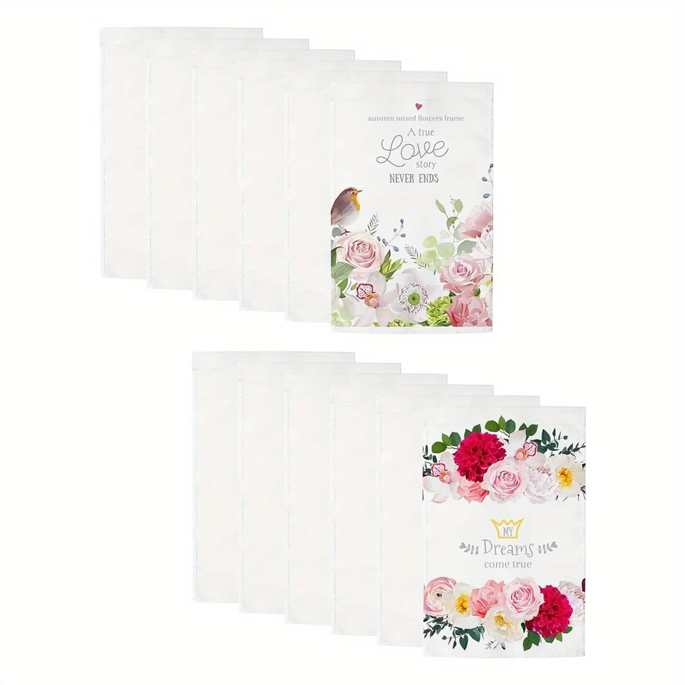 1pc DIY Sublimation Plant Garden Banner, 30x45 cm trvanlivé vlajky na dvore na prenos tepla vinyl, vnútorná a vonkajšia dekoratívna vlajka