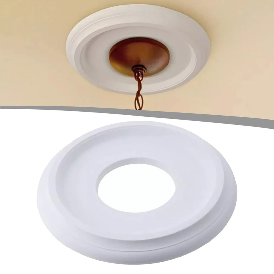 1PC Domáce okrúhle medailon PU Dekoratívne stropné ventilátory Svetlo Svetlá pokrývajúce doskové dekorácie Dodávky Dodávky