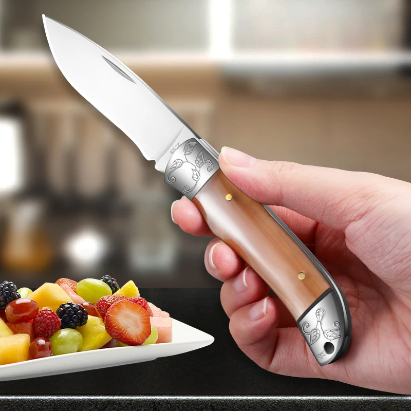 1pc domáce ovocie voda skladací nôž, prenosný vreckový nôž na grilovanie noža Sharp