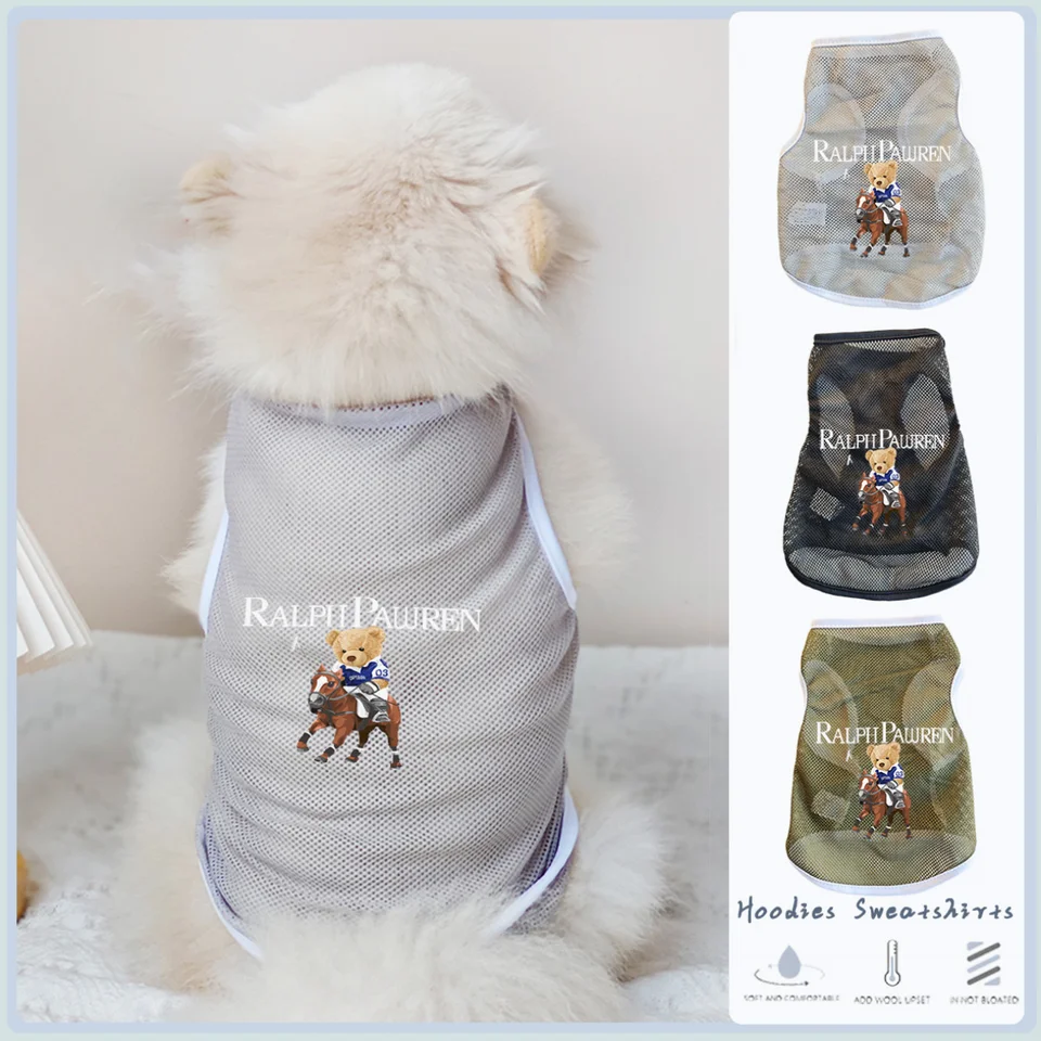 1pc domáce zvieratá vesta Bear House Trit Tričko 100% polyesterová dutá vesta vhodná pre malé stredne veľké odevy mačiek