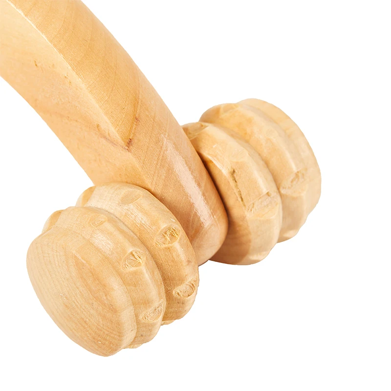 1PC Drevené ručné valček tela 4 kolesá gule Massager paže nohy nohy zadná noha ruka krk krk svalové svalové masáž Masáž