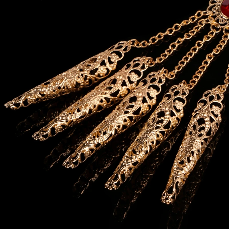 1PC Dámske dievčenské tanečné tanec Dancing Fing Indian Thaj Finger Zlaté šperky Dropship